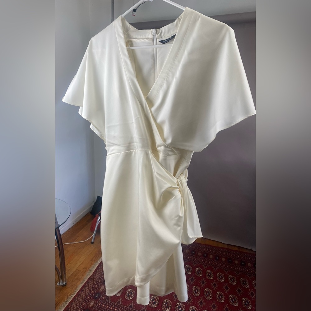 White Marciano Wrap dress